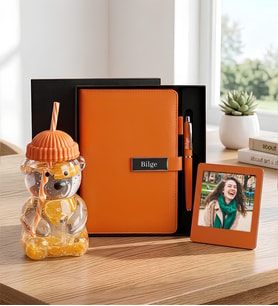 Defter Kalem Seti Ayıcık Bardak İnstagram Çerçeve Hediye Seti