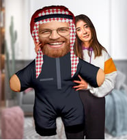 eJOYA Kişiye özel Arap Şeyhi Peluş Oyuncak 100x80 cm 114812 (Siyah)