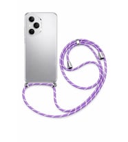 Honor 400 Pro Boyun Askılı Şeffaf Silikon Kılıf Lila