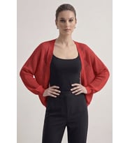 Premium Ajurlu İnce Triko Bolero Hırka