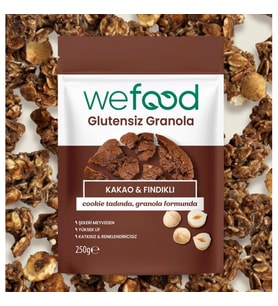 Wefood Kakao Ve Fındık Granola 250 Gr