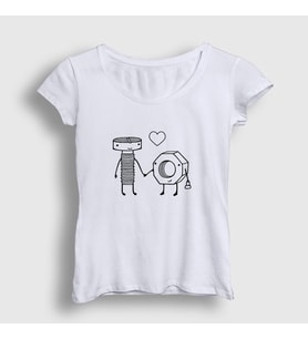 Presmono Kadın Beyaz Lovers V3 Valentine's Day Sevgililer Günü T-Shirt 284879tt (Beyaz)