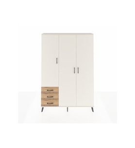 Arges Dolap 6 Raflı 3 Çekmeceli Tek Askılı 132x30x195 Aytaşı-Aytaşı/Çam