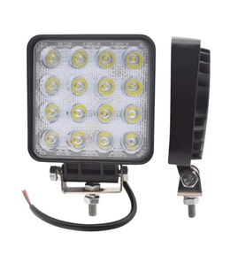 2 Adet 12 V - 60 V 16 Ledli 60 Watt 6500K Beyaz Işık Kare Off Road IP 65 Led Projektör