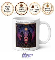 Tarot Kartları Aşıklar Serisi Mistik Tasarım Kupa Bardak Hediye