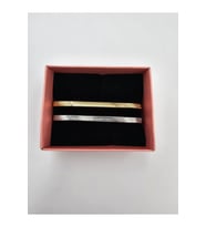 Gold ve Gümüş Renk İkili Çift Bilekliği - Sevgili ve BFF En İyi Arkadaş Kombin Seti