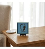 Zarif Atatürk Silüetli Dekoratif Parça, Sevdikleriniz İçin Modern ve Anlamlı Bir Hediye 10x10 cm