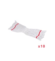 Dar Yedek Islak Mop Paspas Ucu Başlığı Püskül -17 Cm. - Pamuklu - Beyaz - 350 Gram. - 10 Adet