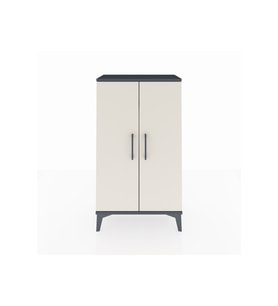 Arges Komodin 2 Raflı 2 Kapaklı 60x30x106 Antrasit-Aytaşı