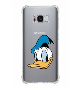 Samsung Galaxy S8  Köşe Korumalı Antişok Kapak Donald Duck Tasarımlı Şeffaf  Kılıf