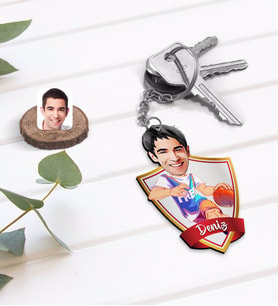 BK Gift Kişiye Özel İsimli Erkek Basketbolcu Karikatürlü Ahşap Anahtarlık-2