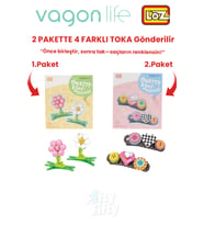 4'lü Saç Toka Seti Önce Birleştir,Sonra Tak (2 Paket 4 Adet Gönderilir) Yapı Toka Seti FF (Okyanus Mavi)