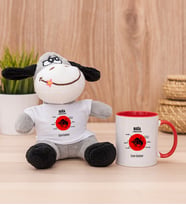 Kişiye Özel Boğa Burcuna Hediye Peluş Eşek ve Kırmızı Kupa