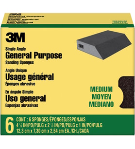 3M Zımpara Süngeri, 2,875-4,875-1 Inç, Orta Kumlu, 6 Süngerli
