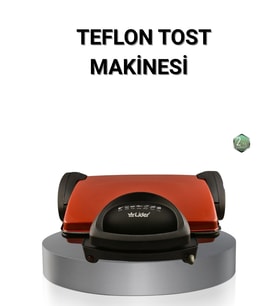 2000 Watt Tost Makinesi 6 Dilim Kapasiteli Döküm Plakalı Üç Kademeli Isı Ayarlı
