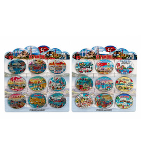 İstanbul Temalı Silikon Buzdolapı Süsü Magnet 9'Lu Set