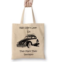 Vintage Volkswagen Retro Style Bez Çanta Uzun Saplı