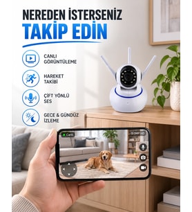 Akıllı Ip Güvenlik Kamerası - 1080p Hd, Gece Görüşlü, Hareket Algılamalı Yeni Nesil