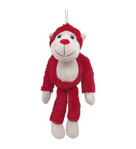 Peluş Maymun 40 cm - Yumuşak Peluş - G5501 - Kırmızı - 1 ADET