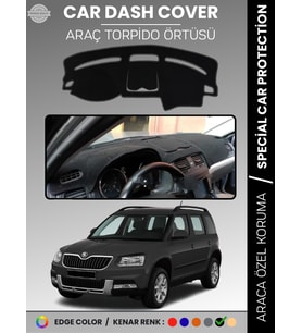 SKODA YETI (2009-2017) Torpido Örtüsü Ön Göğüs Halı Torpido Koruma Tam Uyum Kaymaz UV Koruma