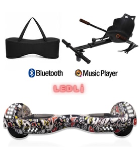 Citymate Elektrikli Kaykay Akıllı Denge Hoverboard + HoverKart + Çanta FULL LEDLİ EXTREM PAKET D14