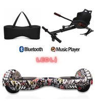 Citymate Elektrikli Kaykay Akıllı Denge Hoverboard + HoverKart + Çanta FULL LEDLİ EXTREM PAKET D14