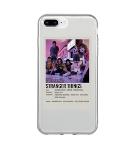 Iphone 7 Plus / 8 Plus Uyumlu Stranger Things Minimalist Poster Desenli Şeffaf Telefon Kılıfı