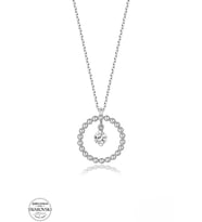 SWAROVSKİ TAŞLI  ZİRCONİA HALKA TEK TAŞ 925 AYAR GÜMÜŞ KOLYE