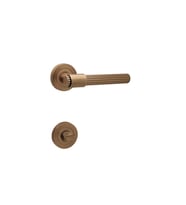 Erva Handles ZK79 Mat Antik Sarı Rozetli Wc Banyo Kapı Kolu 1 Takım (STD)