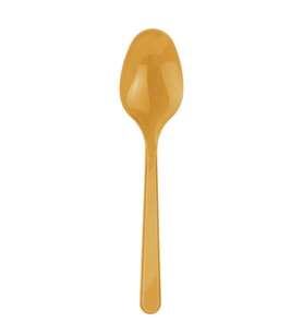 Plastik Lüx Altın Renk Kaşık - Parti Davet Piknik Çorba Yemek Kaşığı - 18 Cm. - 25'li Paket