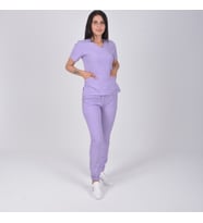 Lila Esnek Likralı Atlantis Jogger Doktor  Hemşire Üniforma Takım