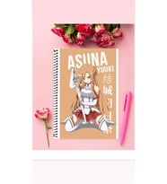 Asuna Yuuki Anime Defter 1 Adet Özel Tasarım A4 Boyutu Telli Çizgili Defter 21*29 Cm