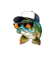 Cool gözlüklü balık Sticker Araba, Motorsiklet, AraçEtiket Cam Sticker 19CM