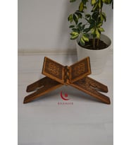 Kur an-ı Kerim Rahlesi Selçuklu Büyük Boy (18X65cm) Yakma İşçilikli