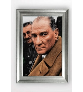 Gümüş Çerçeveli Atatürk Tablo cv635