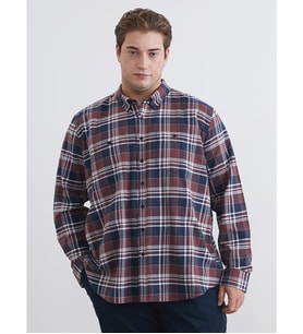 LCWAIKIKI Classic Bordo Regular Fit Uzun Kollu Ekose Erkek Gömlek