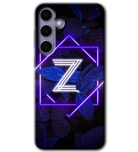 Galaxy S24 Plus Kılıf HD Desen Baskılı Kılıf - Dark Neon Yaprak Z Harfi