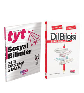 Ders Koçu TYT Sosyal Bilimler 12 li Deneme ve AKM  Dil Bilgisi Soru Bankası Seti 2 Kitap