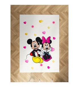 MEKTA HOME BEBEK VE ÇOCUK ODASI Mickey ve Minnie Mause Desenli Halı