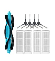 Xiaomi Mop Pro (STYTJ02YM) Uyumlu 1 ADET MAVİ ANA FIRÇA 4 ADET FİLTRE 4 ADET SİYAH YAN FIRÇA