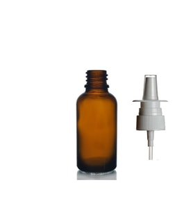 30ml kahverengi cam şişe, Burun spreyi, 24 adet Nazal Spreyli, Ecza şişesi, İlaç Şişesi