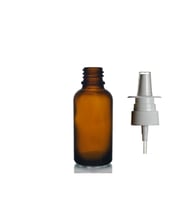 30ml kahverengi cam şişe, Burun spreyi, 24 adet Nazal Spreyli, Ecza şişesi, İlaç Şişesi