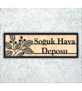 10x20 cm Soğuk Hava Deposu Yazılı Ahşap Yönlendirme