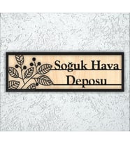 10x20 cm Soğuk Hava Deposu Yazılı Ahşap Yönlendirme