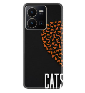 Vivo Y36 Kılıf Silikon Desen Özel Seri Cats 1792