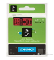 Dymo D1 Şerit 9 MM x 7 Metre Kırmızı/Siyah D1 Yedek Şerit