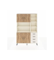 Arges Dolap 9 Raflı 4 Çekmeceli 4 Kapaklı 132x30x195 Aytaşı-Çam/Aytaşı