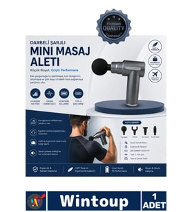 #Masaj Fit Pro Darbeli Şarjlı Mini Masaj Aleti Type C Şarjlı 6 Kademeli Sessiz Sporcu Masaj Cihazı