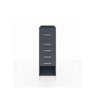 Kronos Dolap 5 Çekmeceli 44x59x134 Antrasit-Antrasit