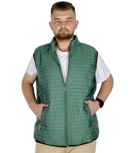 Mode XL Büyük Beden Erkek Yelek Kapitone Yakalı 22601 Yeşil